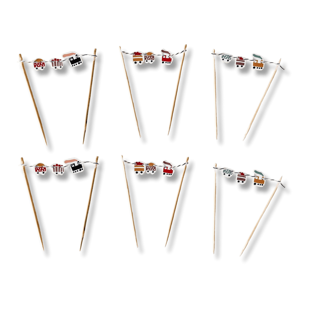 Train Cupcake Toppers (6pcs) - Josi James - Cupcake Toppers