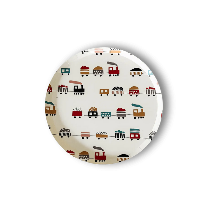 Train Dessert Plates (8pcs) - Josi James - 7 Inch Plate