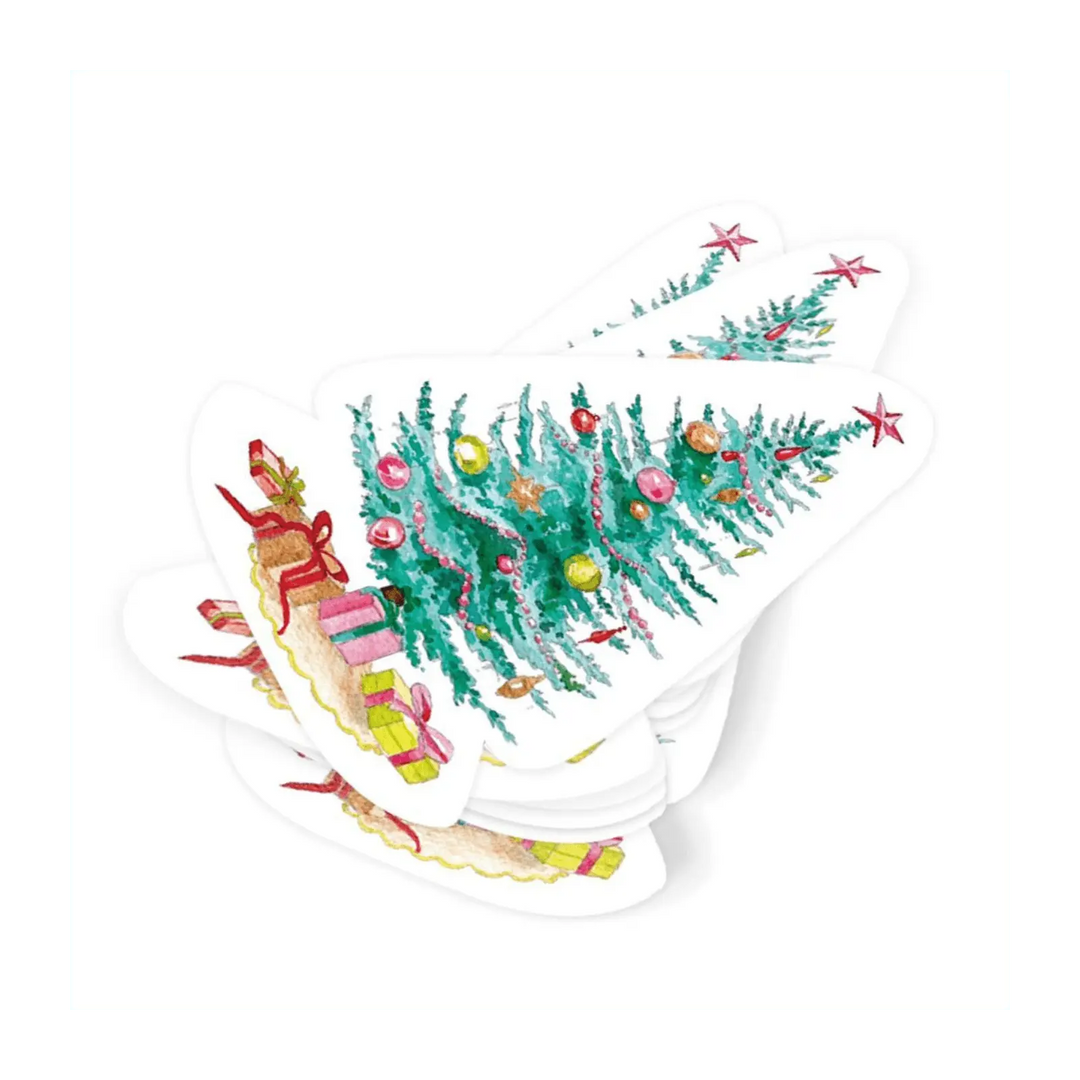 Vintage Christmas Tree Napkins - Josi James - Die Cut Napkin