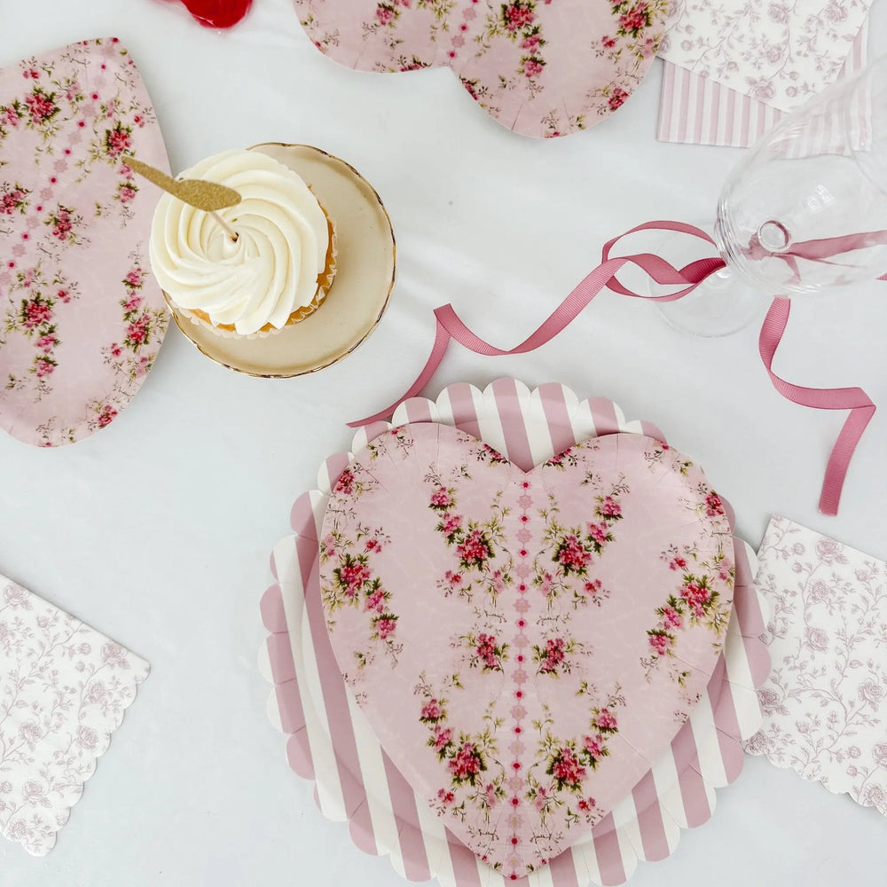 With Love Heart Shaped Plates, 12pcs - Josi James - Die Cut Plate
