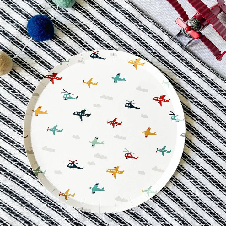 Airplane Dessert Paper Plate (8pcs) - Josi James - 7 Inch Plate