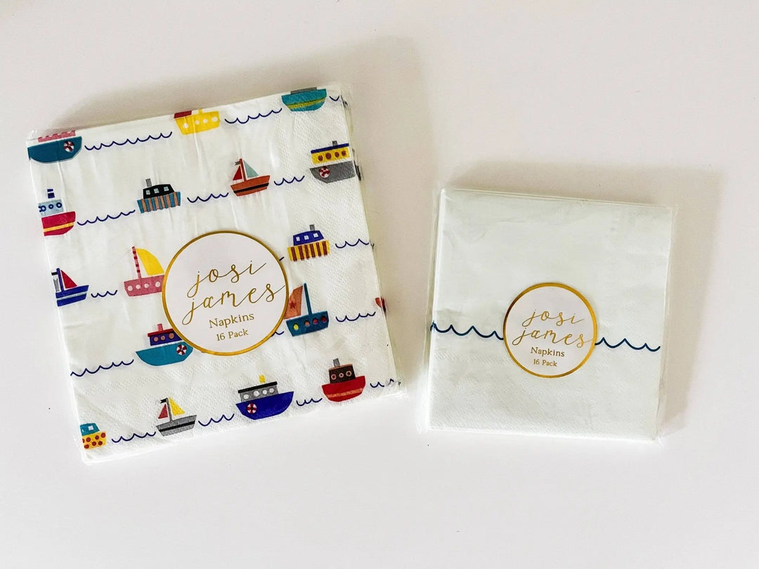 Boat Small Disposable Paper Napkins (16pcs) - Josi James - Small Napkins