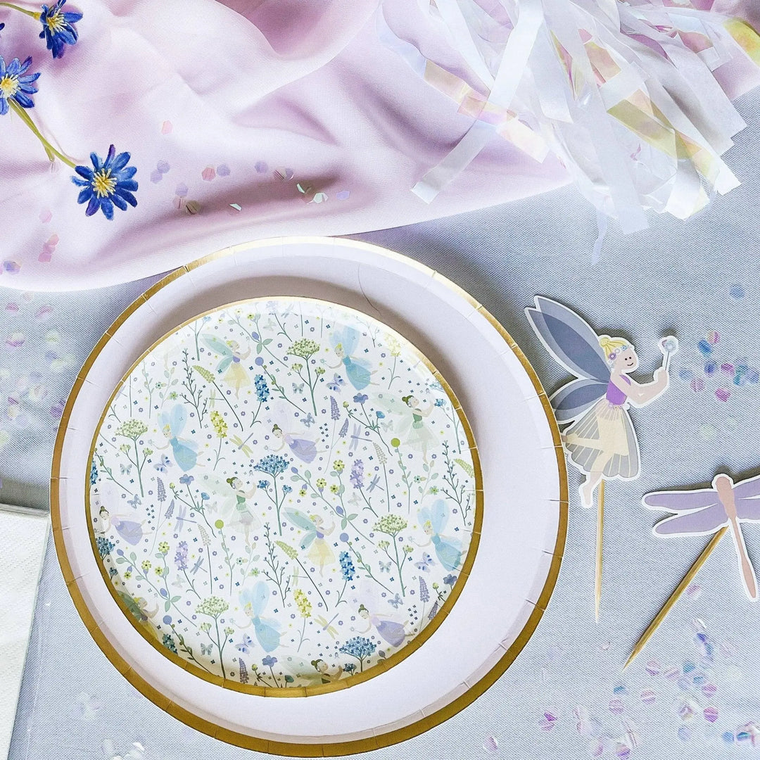 Garden Fairy & Dragonfly Birthday Cupcake Topper (8pcs) - Josi James - Cupcake Toppers