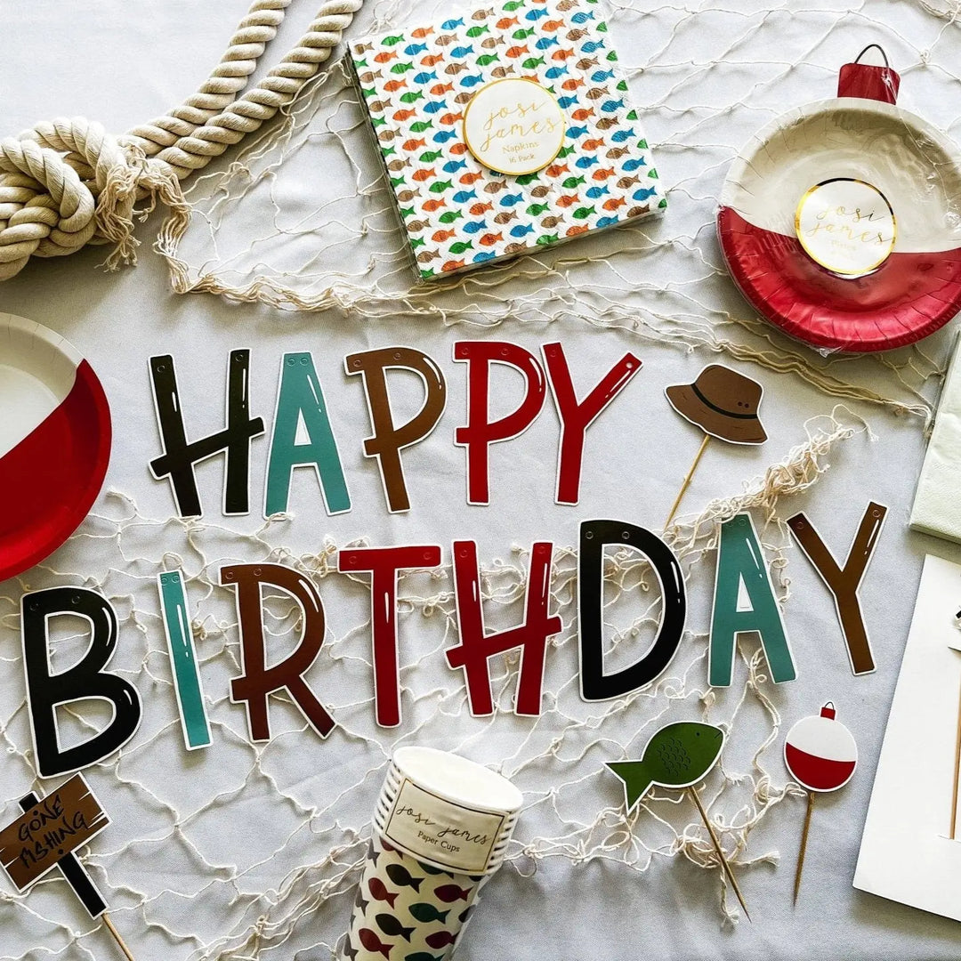 Happy Birthday Fishing Banner - Josi James - Banners