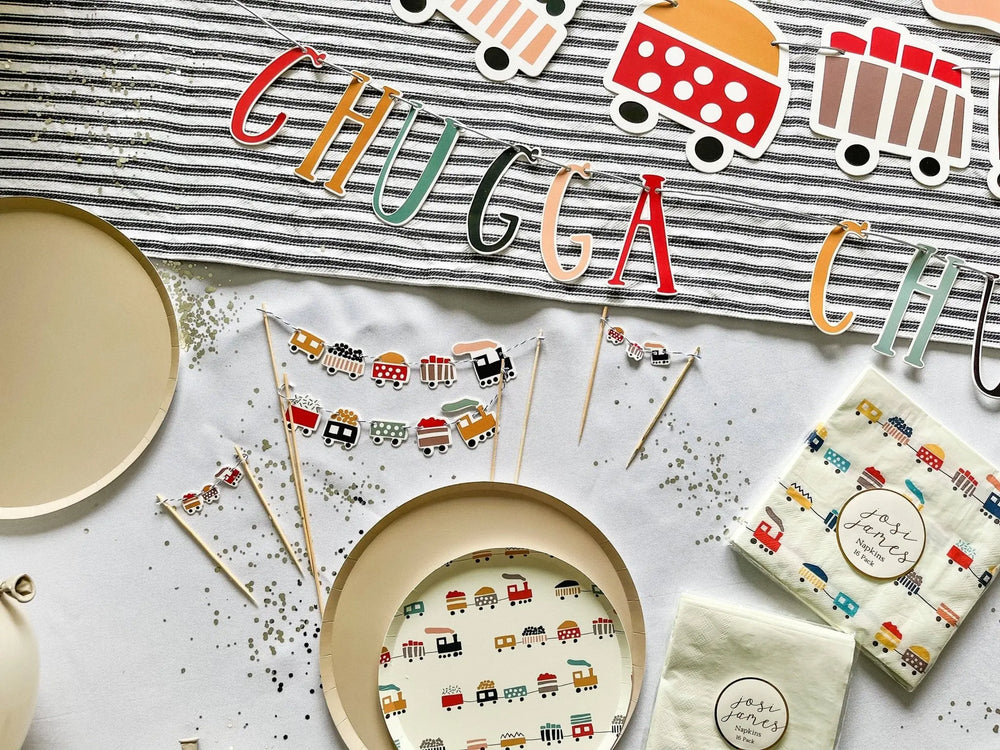 Train Dessert Plates (8pcs) - Josi James - 7 Inch Plate