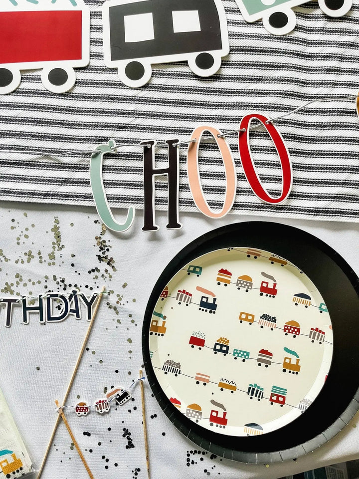 Train Dessert Plates (8pcs) - Josi James - 7 Inch Plate